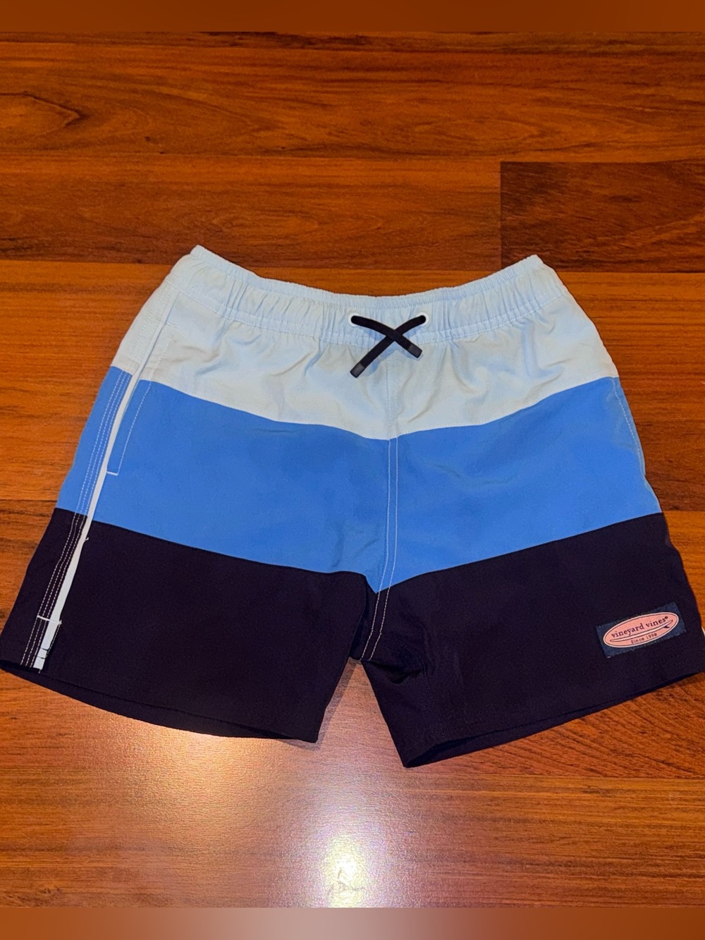 Vineyard Vines Boys Colorblock Chappy Swim Trunks Small 8/10 Blue Ralph Lauren